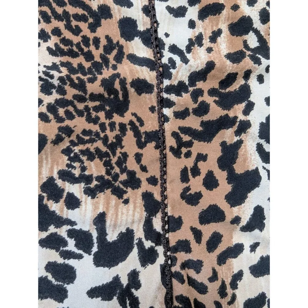 Womens Size Small 2 Pc Babydoll‎ Cami & Shorts Pajama Set Leopard Vintage Retro